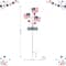 Glitzhome® 42" Patriotic Welcome Metal Flags Yard Stake